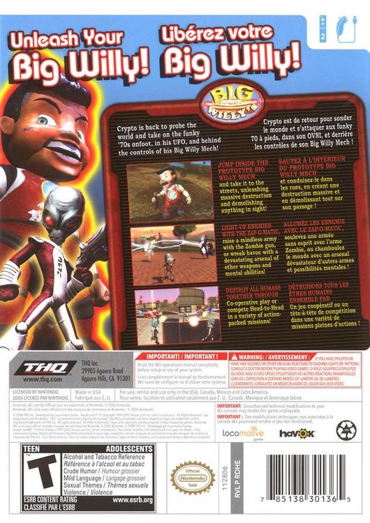 Destroy All Humans! Big Willy Unleashed 
