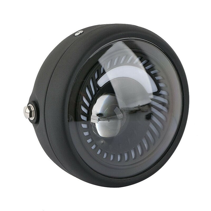 6.5" Retro LED Motorcycle Headlight – Universal Fit | DRL Ring, 35W, 12V