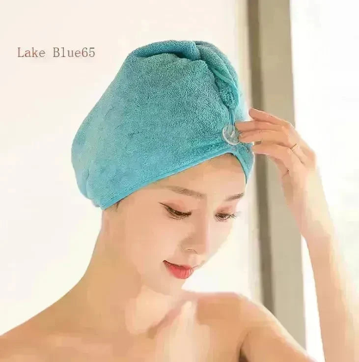 Women's Microfiber Hair Dryer Cap Absorbent Hair Towel. - EX-STOCK CANADA