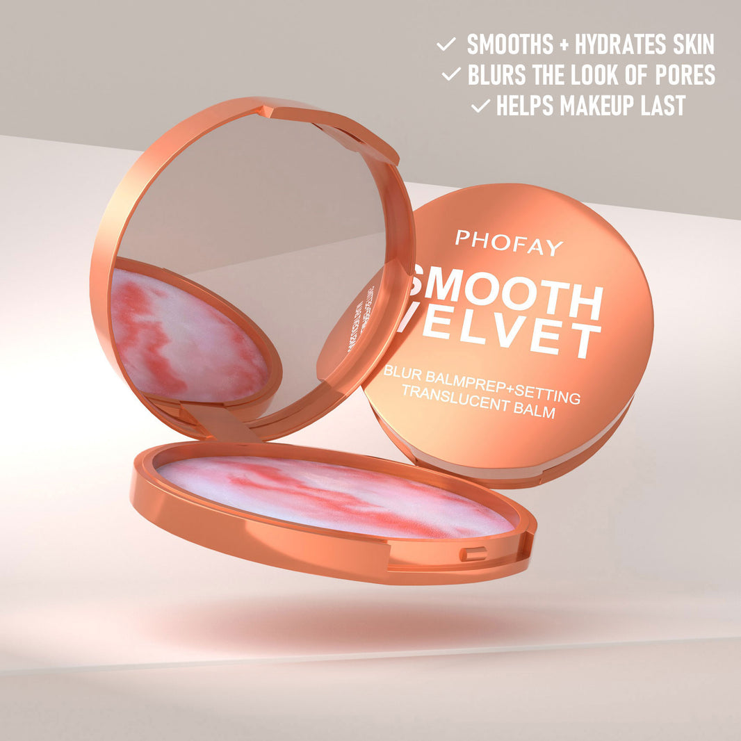 Phofay Smooth Velvet makeup product with open case on a light background
