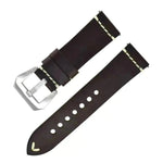 Discoloring Oil Wax Top Layer Cowhide Watch Strap - EX-STOCK CANADA