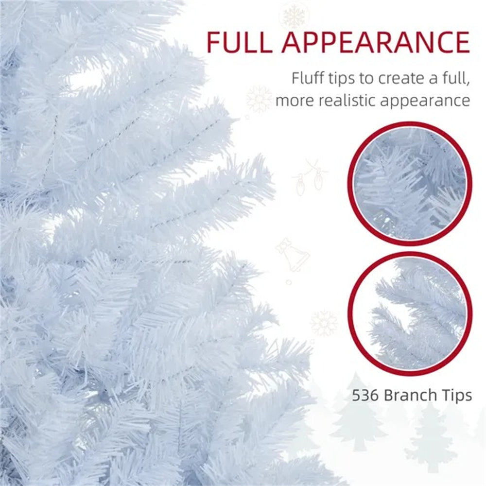 5ft White Christmas Tree Artificial Christmas Tree With 536 Branch Tips And Metal Stand EX-STOCK Canada 