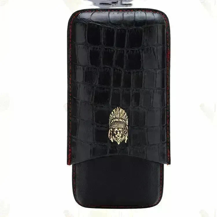 Portable Luxury Cubinski Gothic Moisturizing Leather Cigar Case - EX-STOCK CANADA