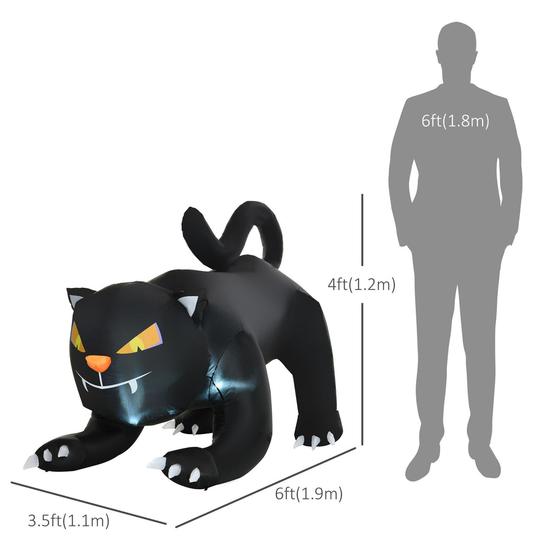 4Ft Tall Halloween Inflatable Black Cat Airblown Outdoor Yard Decoration Holiday Garden Decor EX-STOCK Canada 
