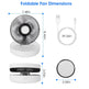 Foldable Rechargeable LED Desk Fan Wall Mounted Fan With Magnetic Remote Hanging Oscillating Fan With 4 Speeds 2 Brightness Time Setting Automatic Rotation EX-STOCK