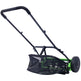14 Inch 5-blade Hand Push Scroll Lawn Mower With Grass  Device, Green EX-STOCK Canada 