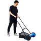 14 Inch 5-blade Hand Push Scroll Lawn Mower With Grass  Device, Blue EX-STOCK Canada 