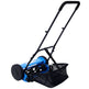 14 Inch 5-blade Hand Push Scroll Lawn Mower With Grass  Device, Blue EX-STOCK Canada 