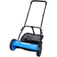 14 Inch 5-blade Hand Push Scroll Lawn Mower With Grass  Device, Blue EX-STOCK Canada 