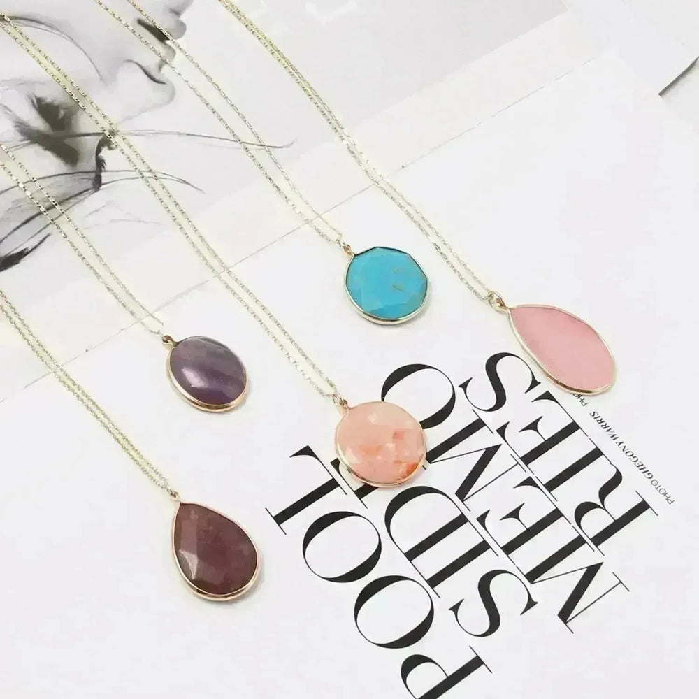 Personalized stone short Dress necklace Unisex - EX-STOCK CANADA