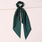 Cute Hair Silk Bow Scrunchie Vintage Satin Scarf Scrunchie - EX-STOCK CANADA