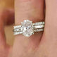 Four-claw Inlaid Ring Three Ring Set Oval Female - EX-STOCK CANADA