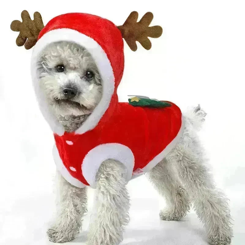 Pet flannel elk christmas clothes - EX-STOCK CANADA