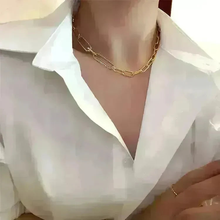 Cold Wind Zircon Gold Chain Necklace for women - EX-STOCK CANADA