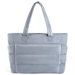 Blue Large Capacity Quilted Puffer Tote Bag for Women – Multi-Pocket Shoulder Bag | 9 Colours