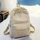 Corduroy Backpack Students Shoulder School Bags Bookbag - EX-STOCK CANADA