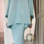 Women's Middle East Pearl Mop Dress Suit Arabtop and Blouse Elegant Matching ArabTop and Skirt suit  Arab2 piece outfit - EX-STOCK CANADA