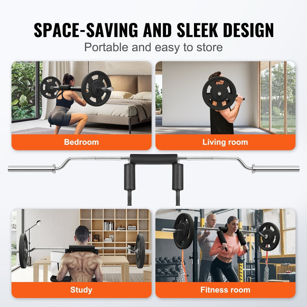 Safety Squat Bar, 700 LBS Fitness Squat  Bar, Safety Squat Bar Attachment With Shoulder And Arm Pads, 28mm Diameter Weight Bar, Ideal For Front Squats, Lunges, Rehab, Physical Therapy EX-STOCK