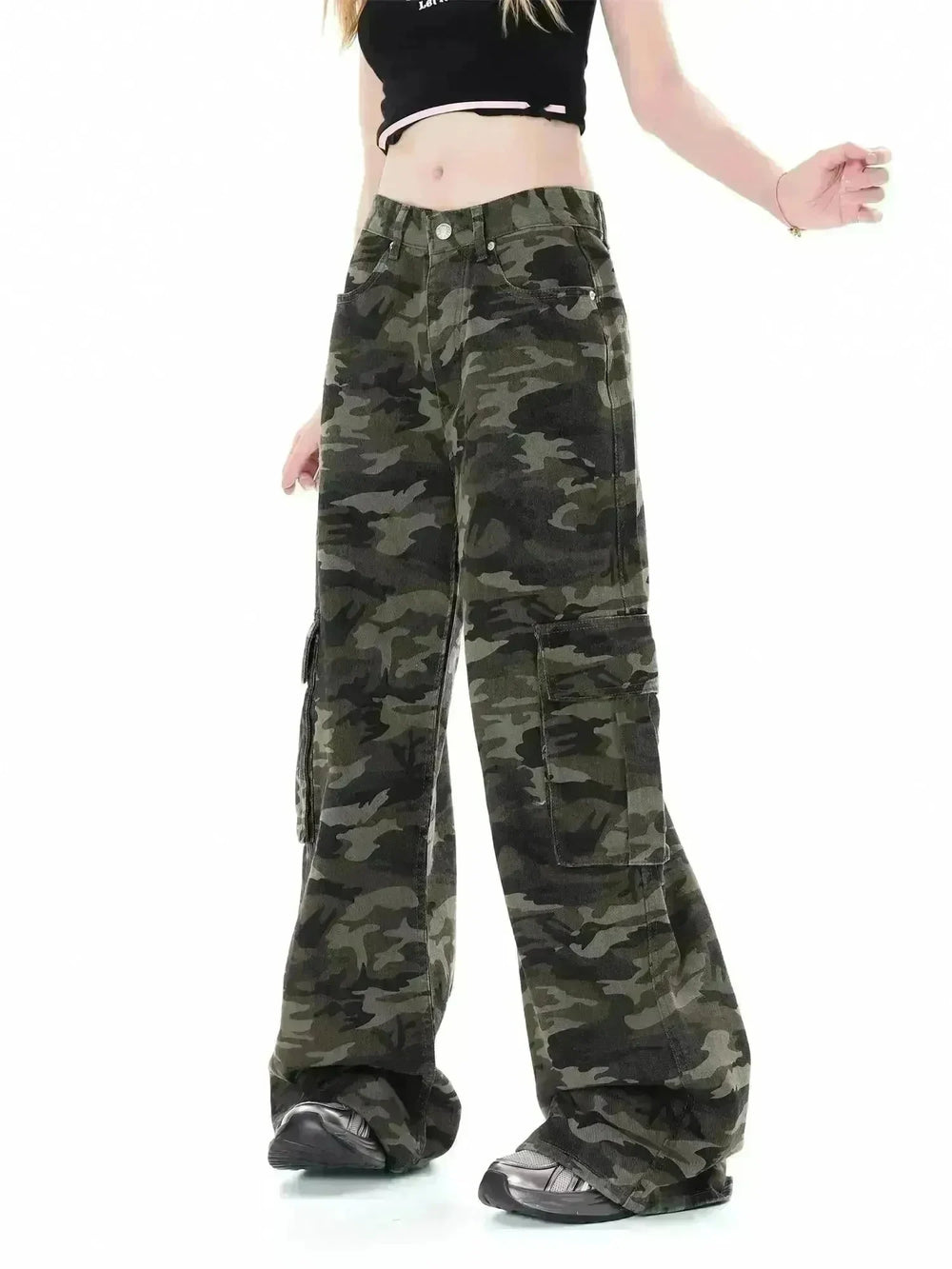 Camouflage Multi Pocket Workwear Baggy Jeans Pant For Men And Women Lazy High Street Straight Tube - EX-STOCK CANADA