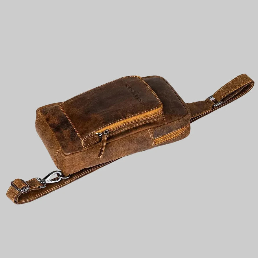 Greenwood Leder Hamilton Umhängetasche Rucksack 