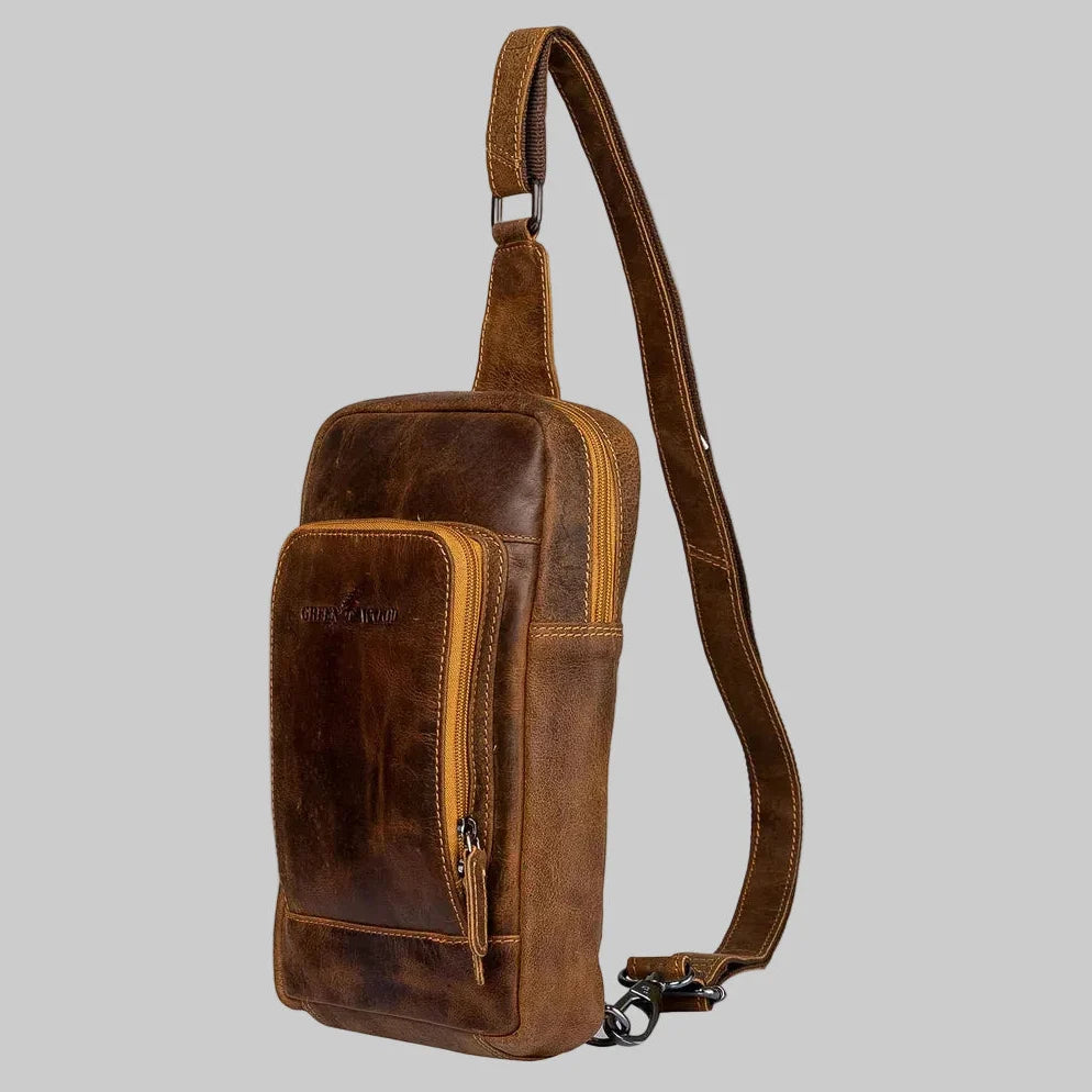 Greenwood Leder Hamilton Umhängetasche Rucksack 