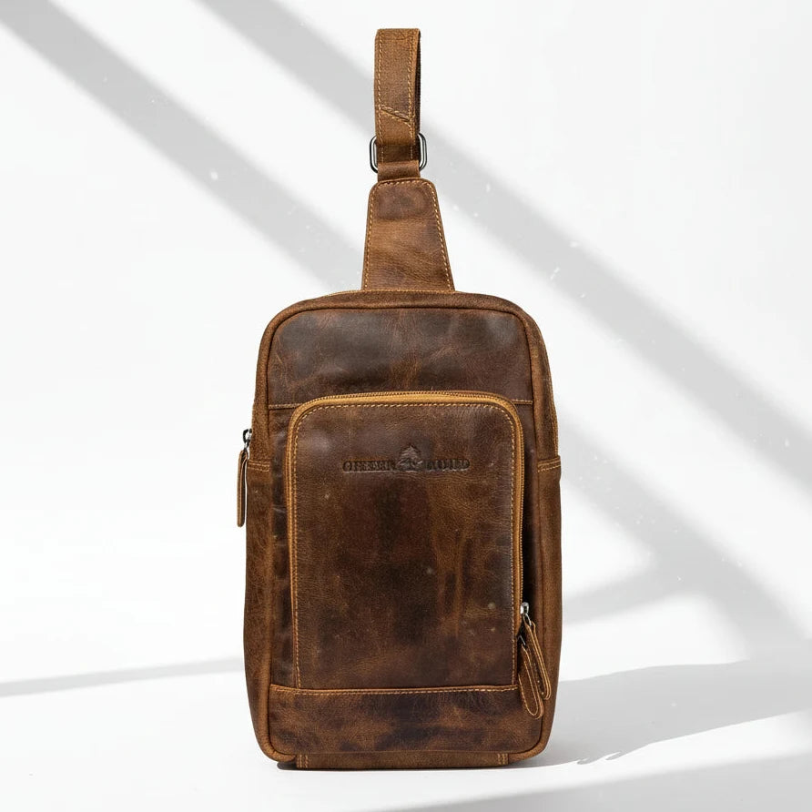 Greenwood Leder Hamilton Umhängetasche Rucksack 