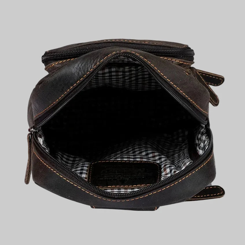 Greenwood Leder Hamilton Umhängetasche Rucksack 