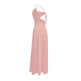 Elegant V Neck Summer Maxi Slit Dress Spaghetti Strap High Slit Long Dress EX-STOCK