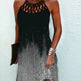 Fashion Print Dress Casual Halterneck Dresses For Women Summer Clothes - EX-STOCK CANADA