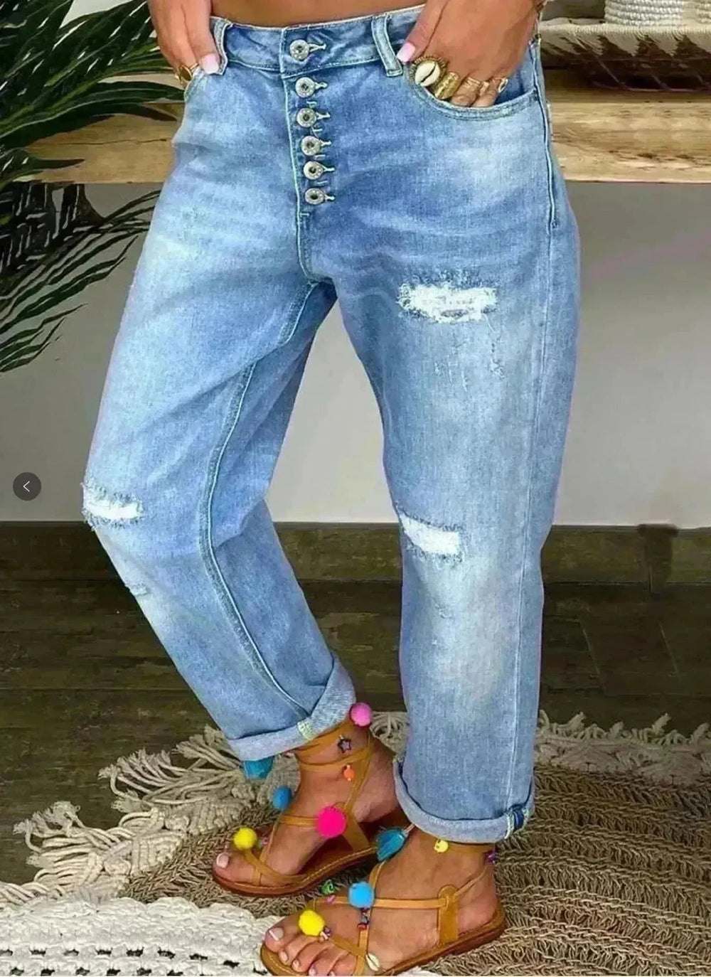 Jeans High-waisted Jeans Summer Jeans Loose Slim Jeans Straight Daddy Pants - EX-STOCK CANADA