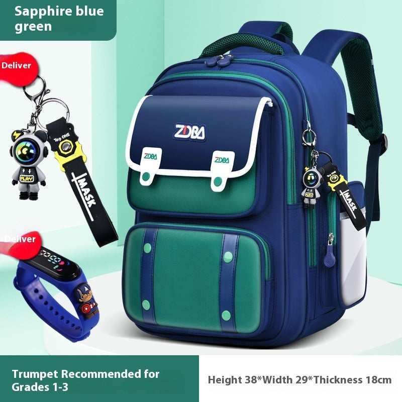 Schoolbag Boy Elementary School Students Three Four To Six Grade EX-STOCK