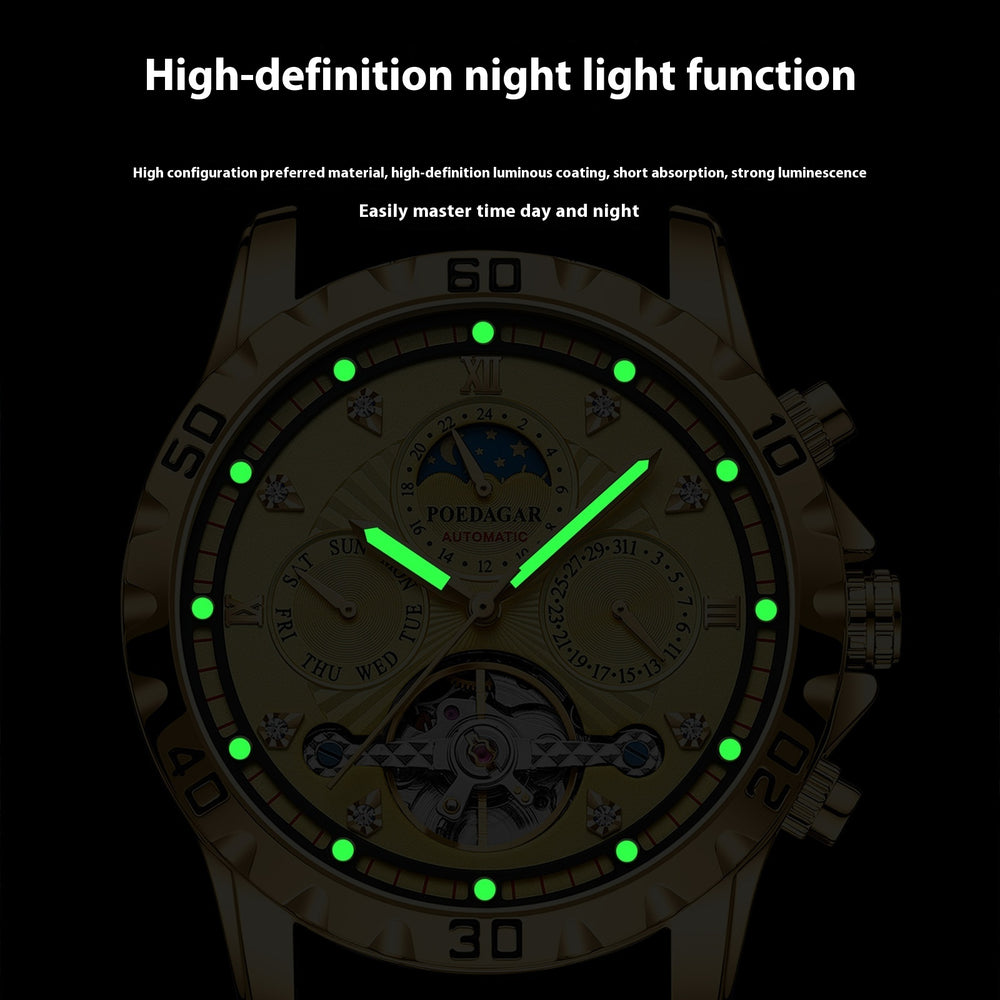 Men's Mechanical Watch Waterproof Luxury Multifunctional Men's Wrist Watch | EX-STOCK Canada 