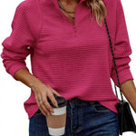 Amazon Best-selling Zip-neck Solid Color Hoodie For Women In Europe And America EX-STOCK Canada 