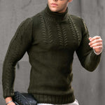 Men's Turtleneck Twisted Long-sleeved Sweater Thermal Head Cover EX-STOCK Canada 