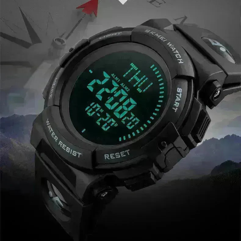 Moment Beauty Fashion Multifonctionnel Mentille Match Outdoor Compass Digital Watch