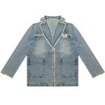 Casual Loose Denim Suit Jacket For Women - EX-STOCK CANADA