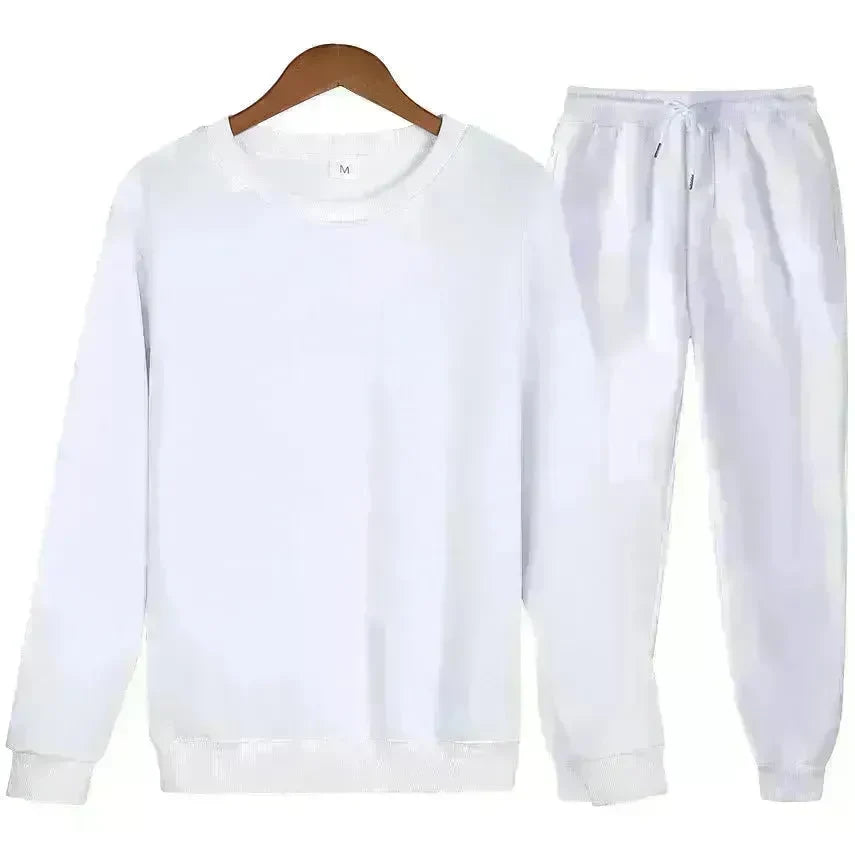 Autumn Winter  street fashion Plain Crew neck Sweatsuit for men - EX-STOCK CANADA