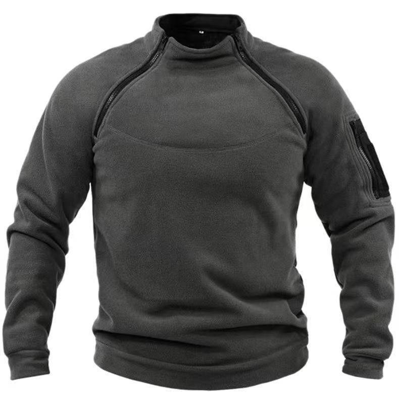 Stand Collar Men's Sweater Warm And Loose Solid Color Clothing EX-STOCK Canada 