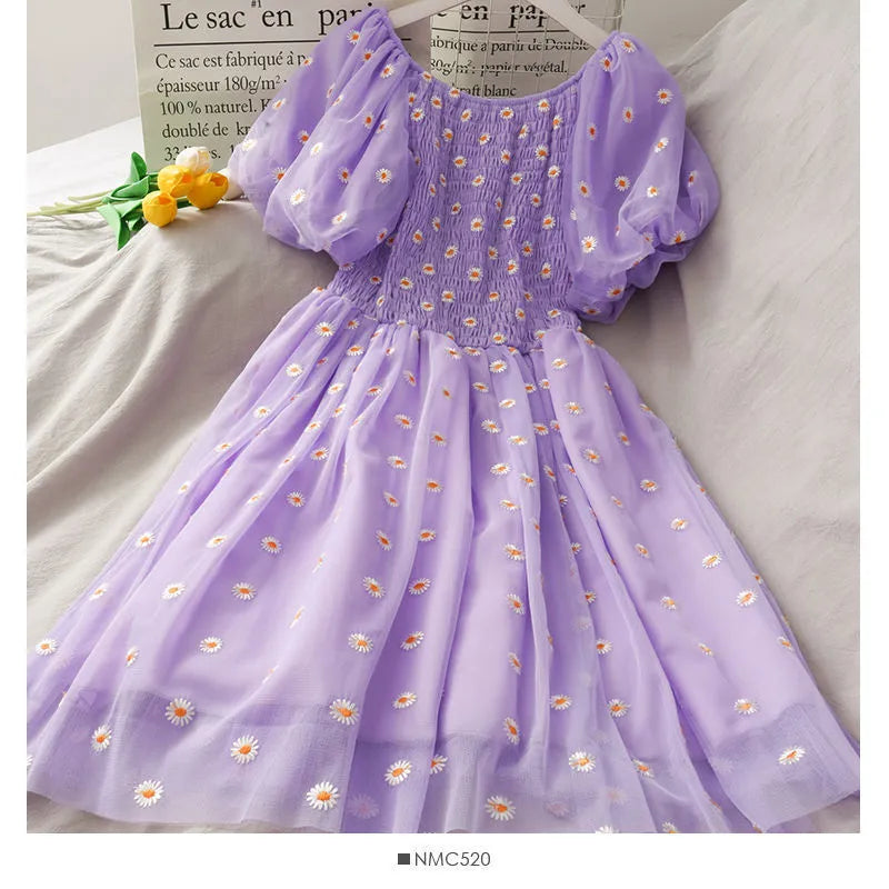 Women Dresses Summer V Neck Floral Print Boho Beach vacation Mini Dress - EX-STOCK CANADA