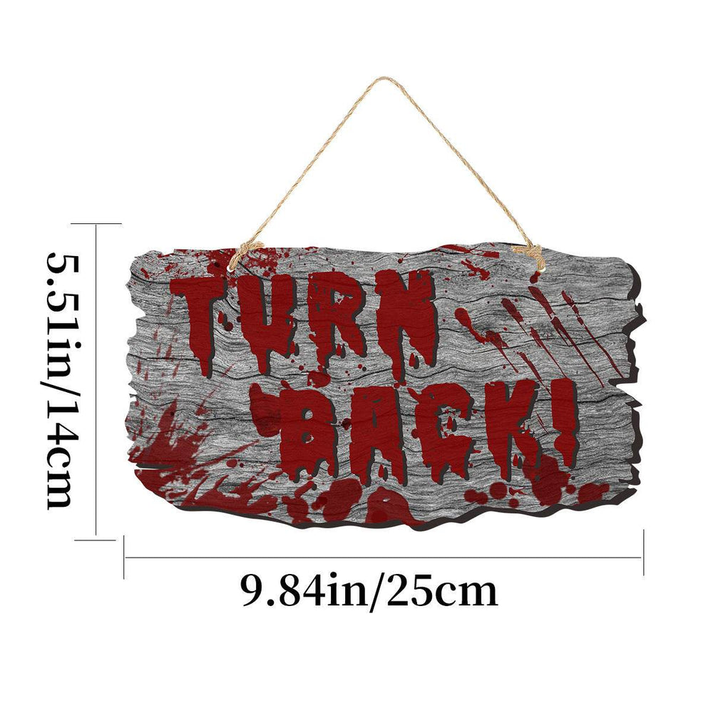 Imitation Wooden Doorplate Ghost Festival Haunted House Horror Atmosphere Decoration EX-STOCK