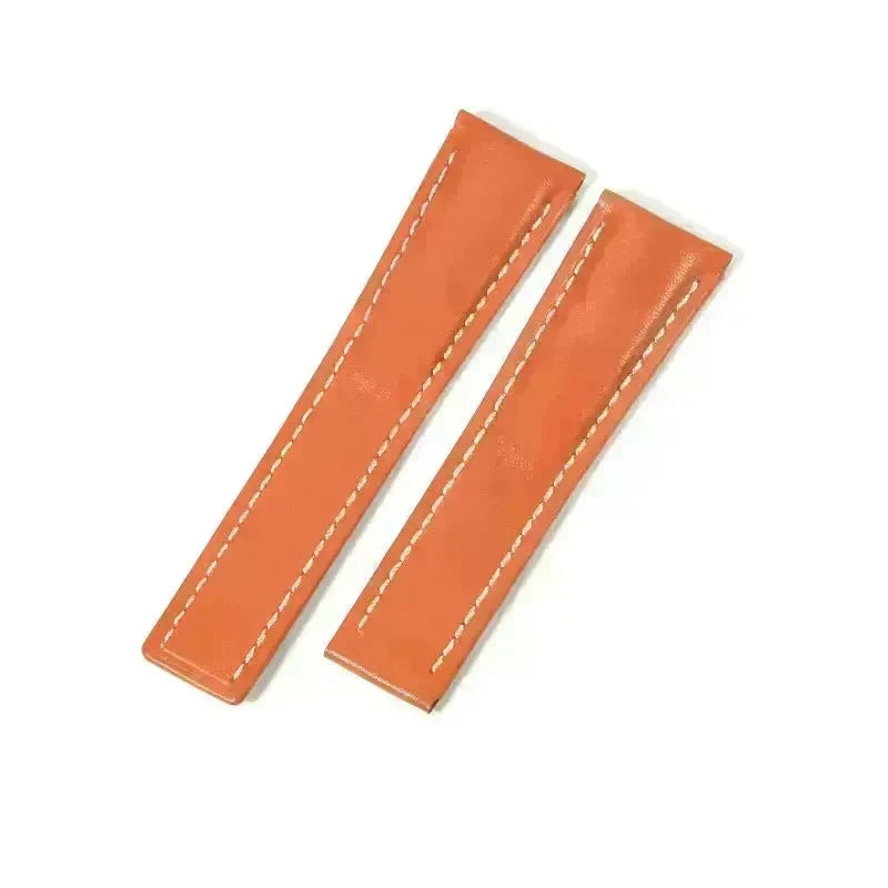 22mm 24mm Black Brown Blue Bamboo Grain Cowhide Watch Strap - EX-STOCK CANADA