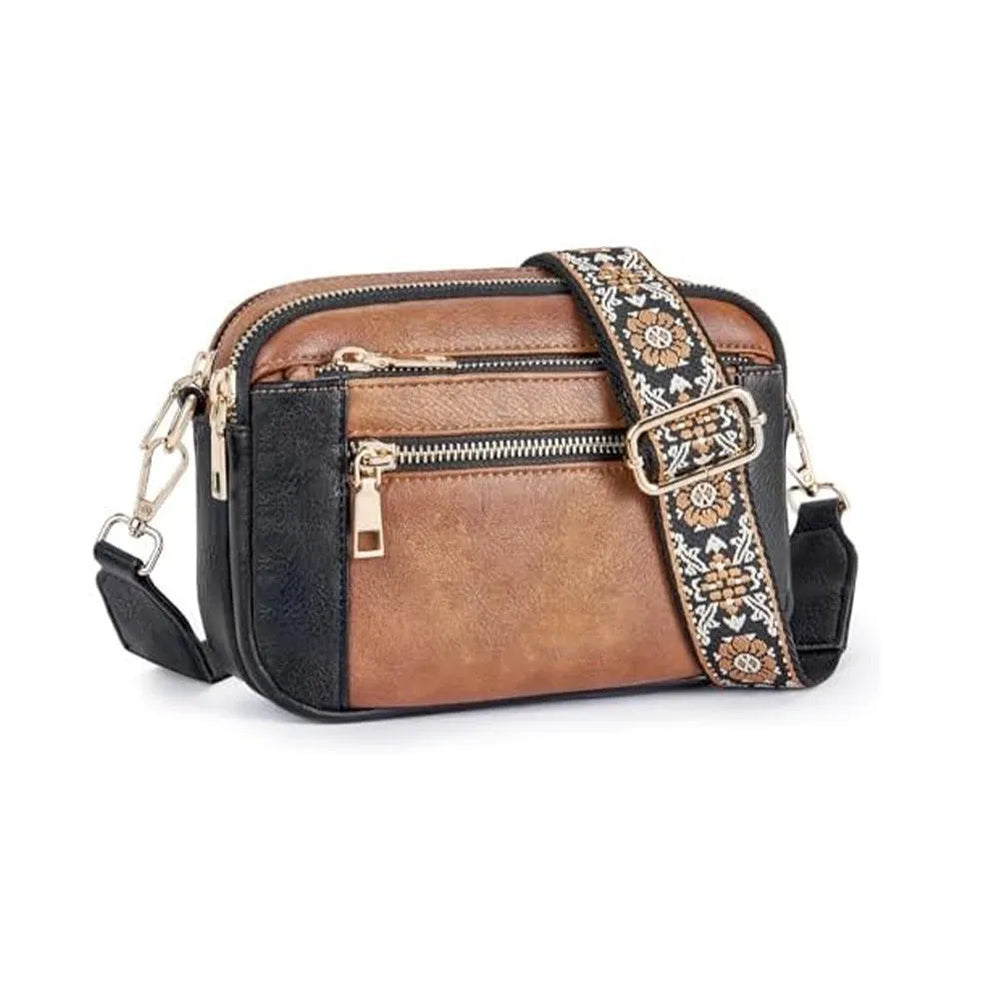 Daily Matching PU Leather Business Commute Zipper Crossbody Bags for women - EX-STOCK CANADA