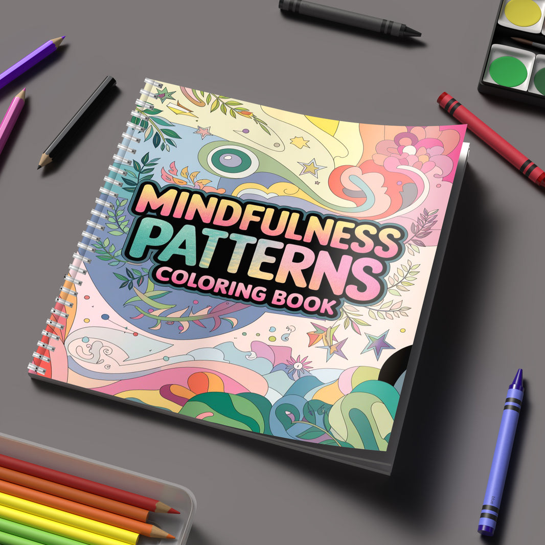Mindfulness Patterns Coloring Book for Adults – 28 Pages Bold & Easy Stress Relief Art Book