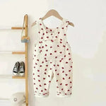 Fashion Girls Heart Printing Corduroy Overalls Baby girl Romper Jumpsuit - EX-STOCK CANADA
