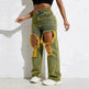 Shascullfites Melody Yellow Wash Streetwear Split Loose Straight Ripped Baggy Jeans Y2K Retro Women Denim Pants - EX-STOCK CANADA