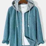 Men's Autumn And Button down Waffle Hoodie Cardigan - EX-STOCK CANADA