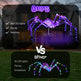 3ft Prism Spider, Illusion, 340 Purple Copper Wire Light, 4.5V 3.6W Halloween Standing Decoration US Specification - EX-STOCK Canada