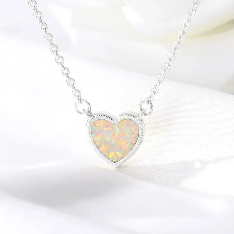 Romantic Heart Necklace Copper Zircon Pendant Necklace for women - EX-STOCK CANADA
