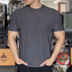 Anti Wrinkle Men Short Sleeve Active wear T-shirt for Workout Gym trainings - EX-STOCK CANADA