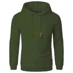 Men's Jacquard Sweatshirt Long-sleeved Hoodie Warm Color  Sports Pullover Top